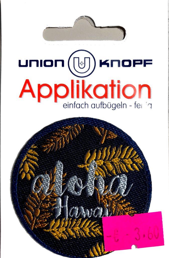Bügelbild Applikation Aloha Hawai
