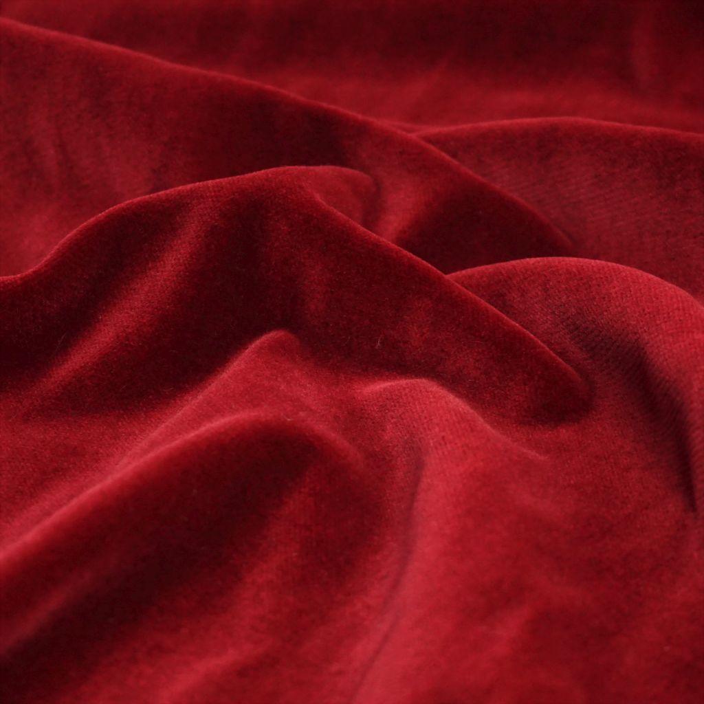 Italienischer Baumwoll-Samt rot
