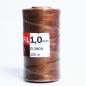 Preview: Gewachster Nähfaden Sattlergarn 1mm dick 100m tabakbraun