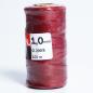 Preview: Gewachster Nähfaden Sattlergarn 1mm dick 100m weinrot