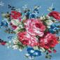 Preview: Baumwollstoff Motivdruck Blumenbouquet auf Jeans