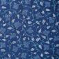 Preview: Voile leichte Baumwolle Blüten Ranken Blätter indigo blau