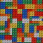 Preview: Baumwollstoff Motivdruck Bausteine bunt