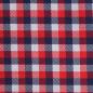 Preview: Baumwollstoff Motivdruck Karodrcuck rot blau
