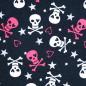 Preview: Baumwollstoff Motivdruck Pink Skulls Totenköpfe Skulls
