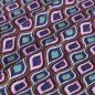 Preview: Viskose Borkencrepe mit Lurex Elypsen flieder petrol