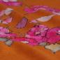 Preview: Viskose Plissé Blumen orange pink
