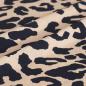 Preview: Viskose Druck Leo Animalprint schwarz dunkelbeige