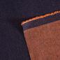 Preview: Heavy Jeans Denim Doubleface blau orange