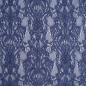 Preview: Netz-Spitze mit Baumwolle Ornamente warmes blau