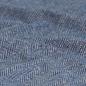 Preview: Wollstoff Schurwolle Seide Tweed Italien Fischgrat blau