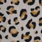 Preview: Dekostoff Leinenlook Leo Animalprint braun beige