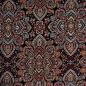 Preview: Gobelin Dekostoff Teppichlook Muster bunt schwarz