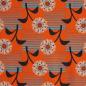 Preview: Dekostoff Canvas Blumenmuster orange