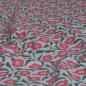 Preview: Musselin Double Gauze Blumen rosa grün