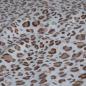 Preview: Musselin Double Gauze Leo Animalprint braun ecru