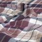 Preview: Musselin Double Gauze Karomuster violett beige