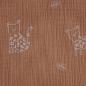 Preview: Musselin Double Gauze Panter karamellbraun
