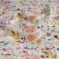 Preview: Musselin Double Gauze Blüten Blätter pastell auf ecru