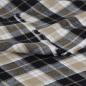 Preview: Flanell Baumwolle Karo schwarz beige weiß