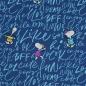 Preview: Baumwolljersey Peanuts® Snoopy Words blau – Bio