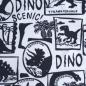 Preview: Baumwolljersey Dinos anthrazit weiß