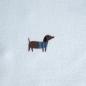 Preview: Baumwolljersey kleine Hunde Dackel ecru