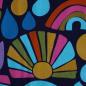 Preview: Baumwolljersey abstrakte Regenbogen bunt - Karina+Kind