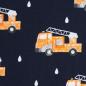 Preview: Baumwolljersey Feuerwehrautos dunkelblau