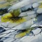 Preview: Viskosejersey Blüten grau gelb - Avalana ECOVERO™
