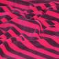 Preview: Nickistoff bedruckt Streifen pink aubergine