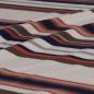 Preview: Rippjersey Streifen beige rot blau