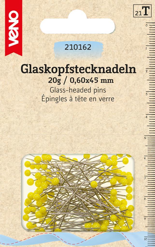 Glaskopf-Stecknadeln 45x0,6mm 20g