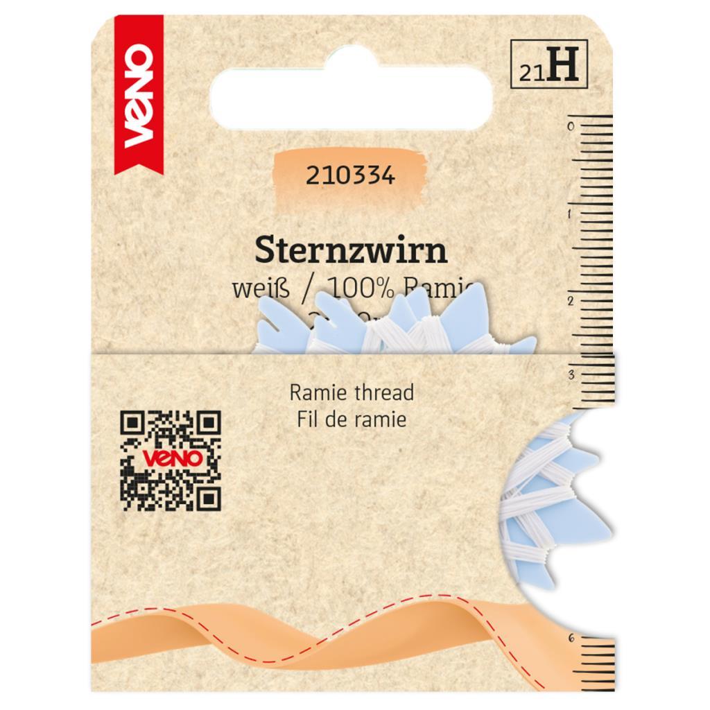Sternzwirn Ramie 2x 20m weiß