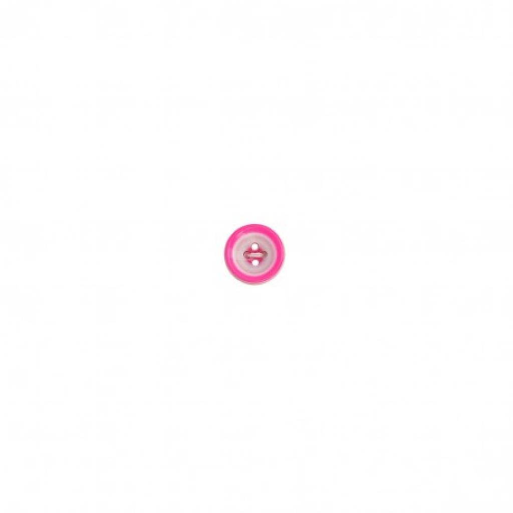 Knopf Kunststoff Ringel rosa pink 12mm