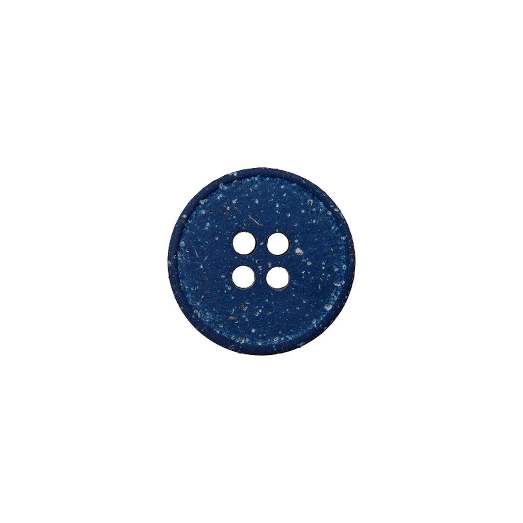 Hanf-Knopf recycelt 4-Loch 11mm dunkelblau