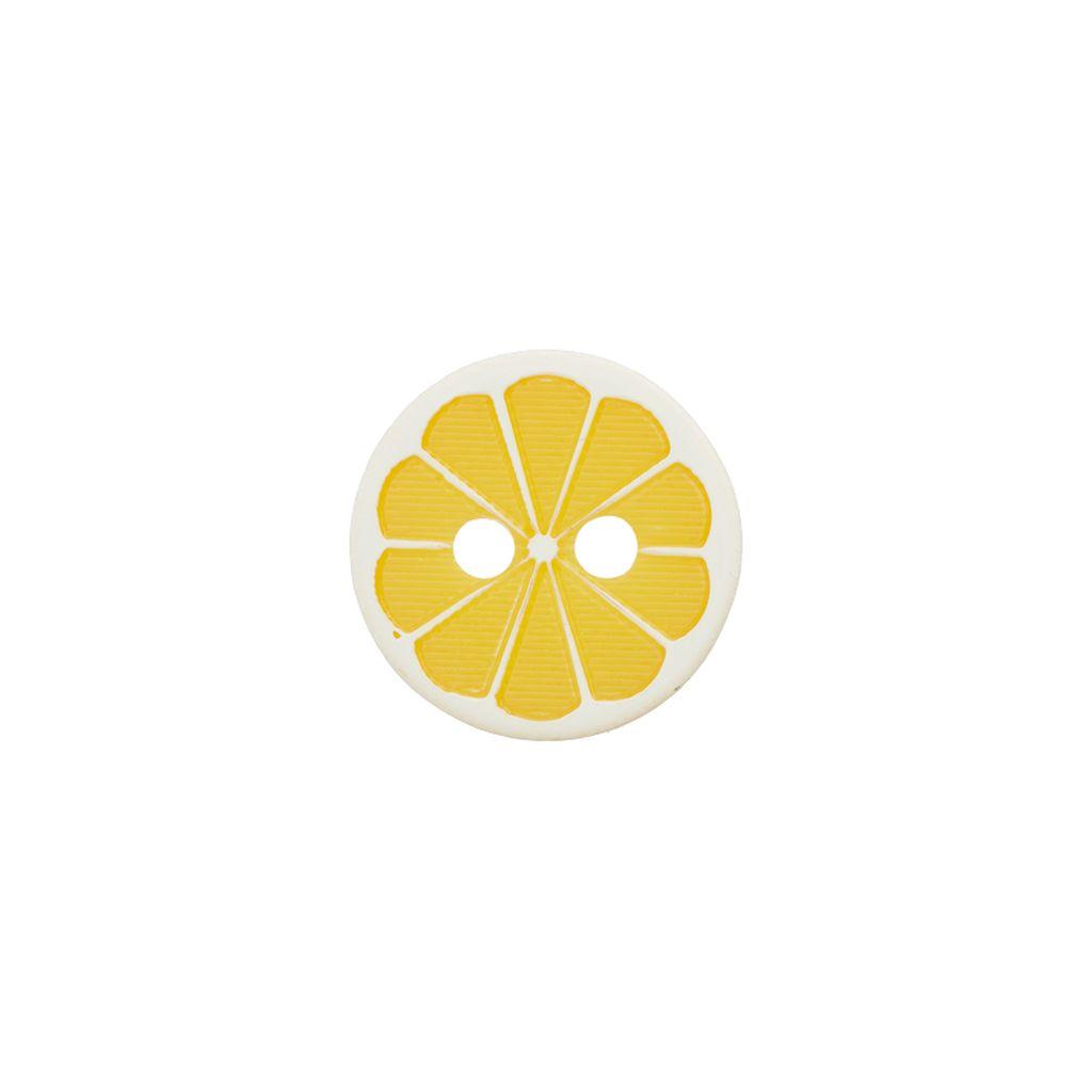 Knopf Citrus Kunststoff gelb 11mm