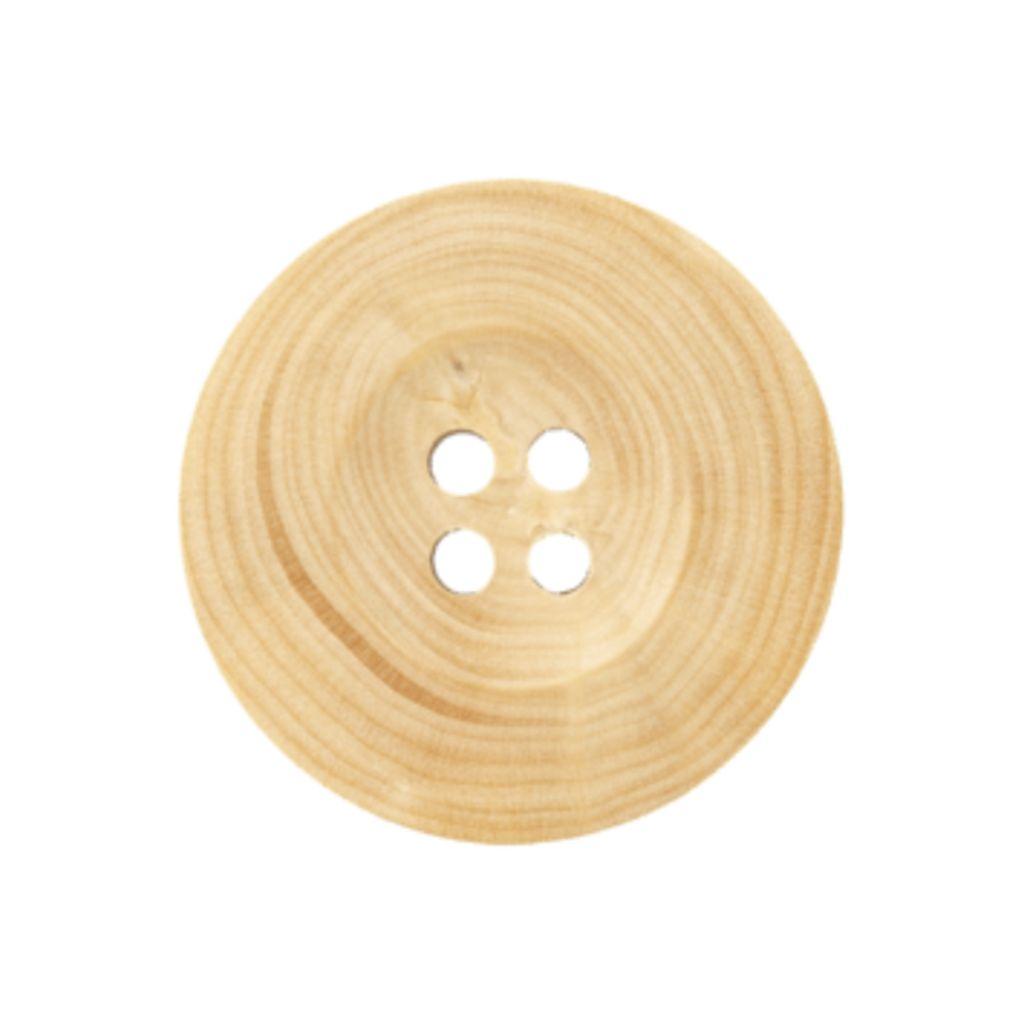 Holzknopf natur lackiert 4-Loch 15-25mm