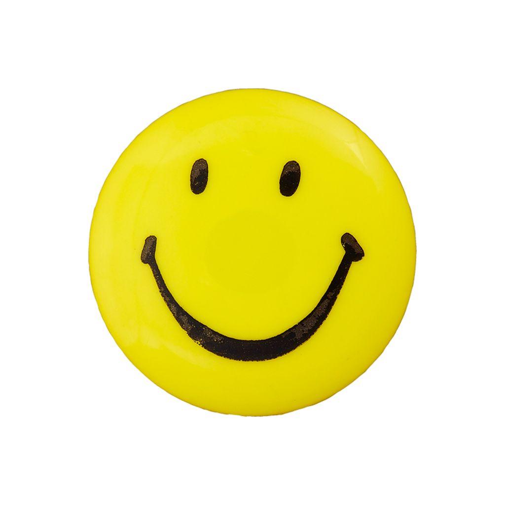 Knopf Smiley Kunststoff gelb15mm