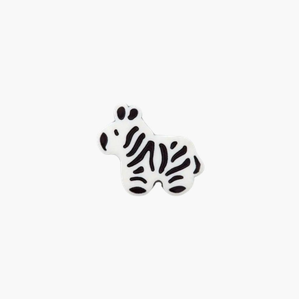 Knopf Zebra Kunststoff weiß 18mm