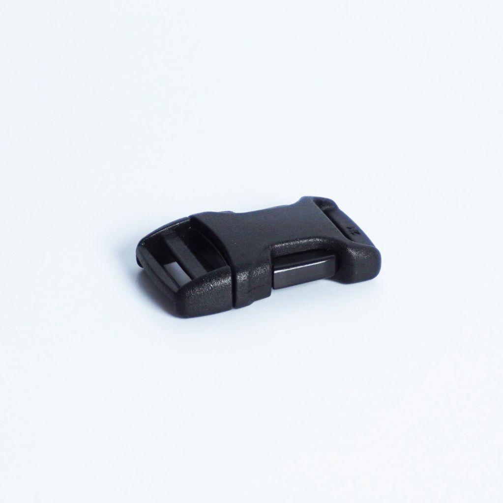 Steckschließer Acetal schwarz 15mm