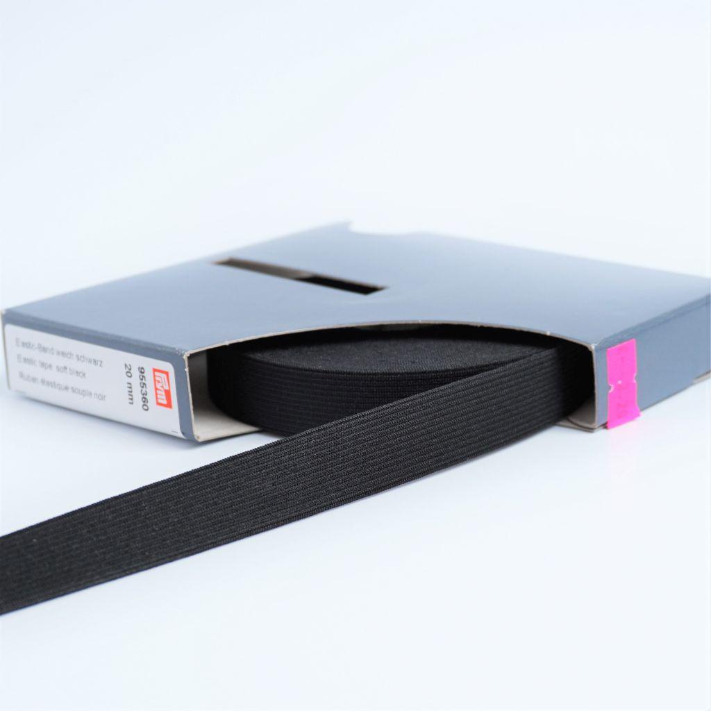 Elastic-Band weich Meterware 20mm schwarz