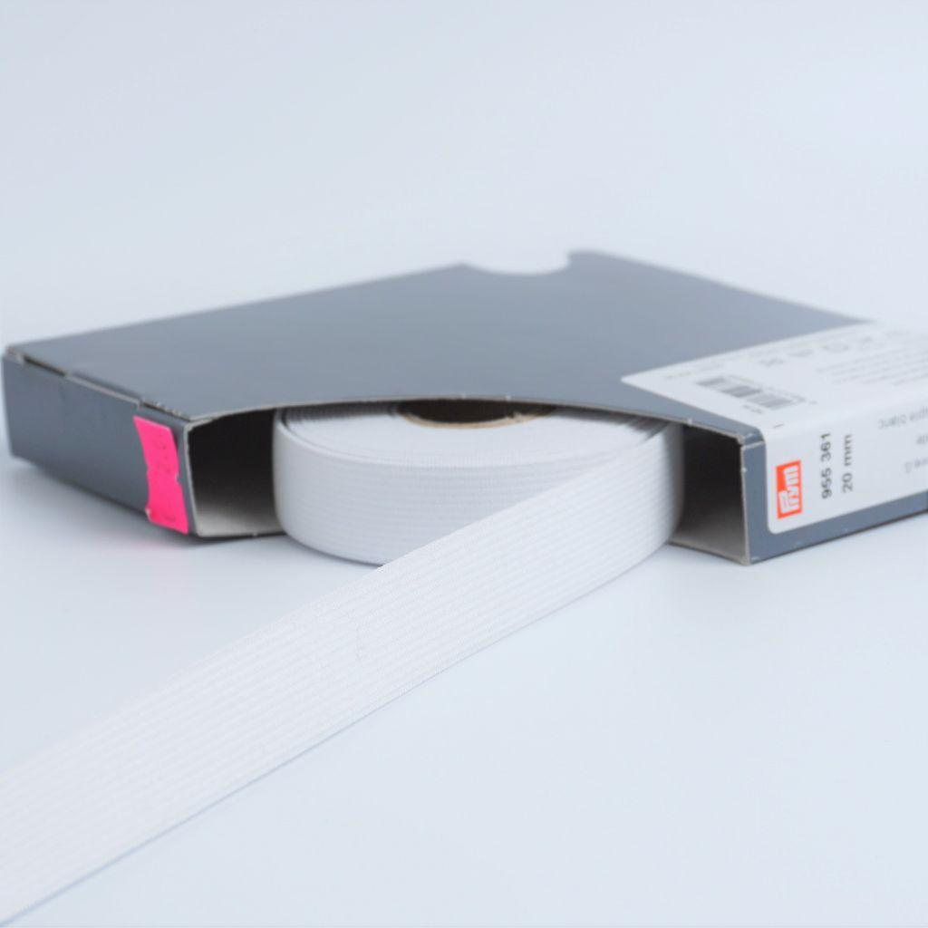 Elastic-Band weich Meterware 20mm weiß