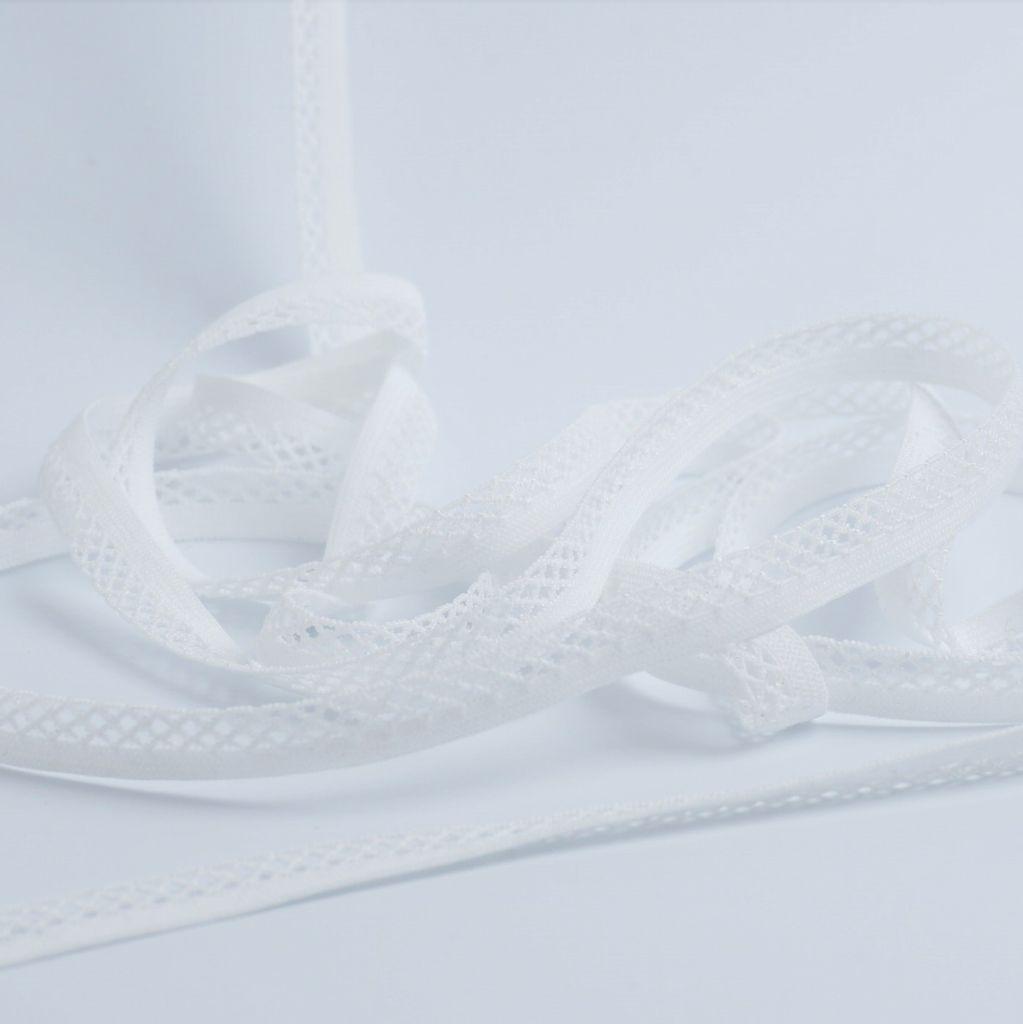 Wäschegummi Zierlitze Netz 10mm weiß