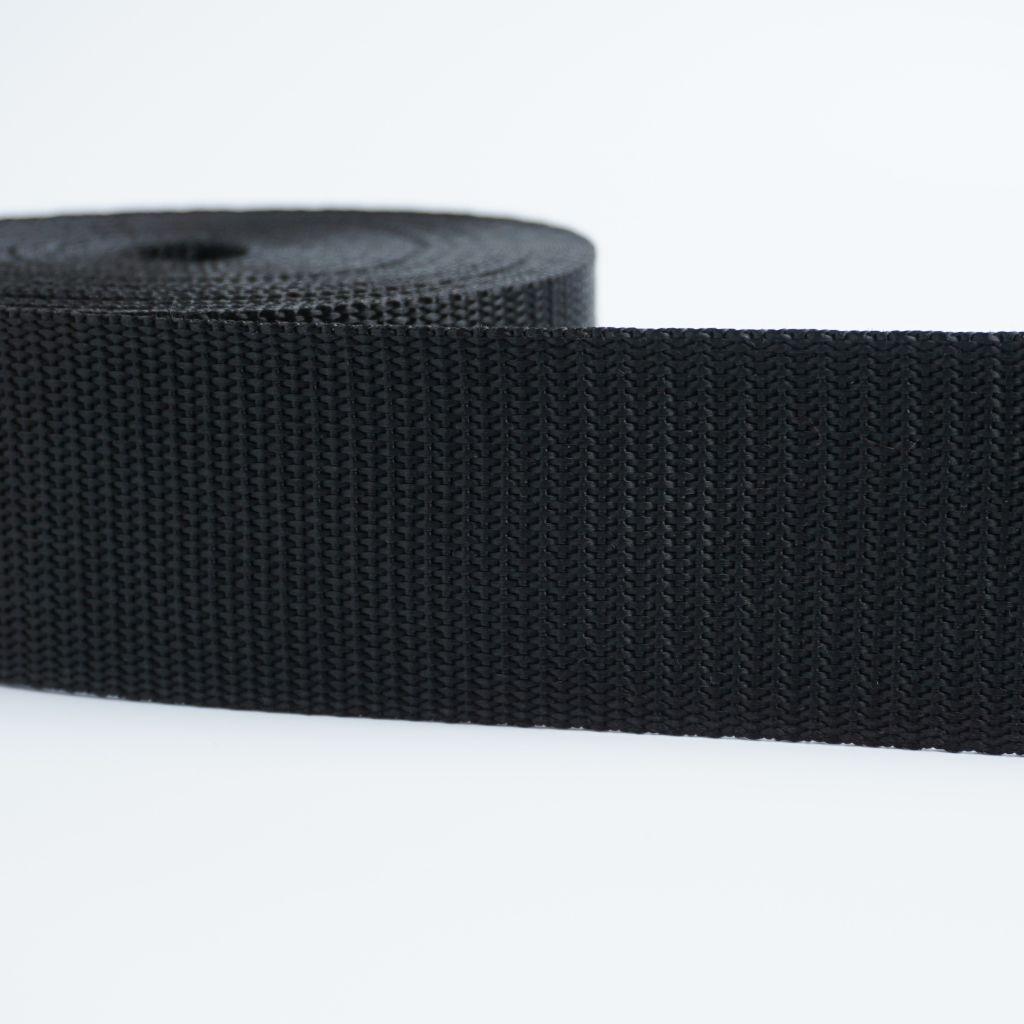 50 Stück Schlaufe Hoch 50mm x 15mm Kunststoff Schlaufen Gurtband schwarz eckig 