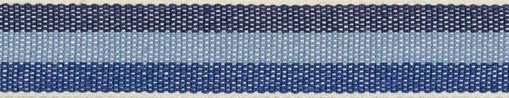 Baumwollband gewebt Streifen 15mm jeansblau hellblau