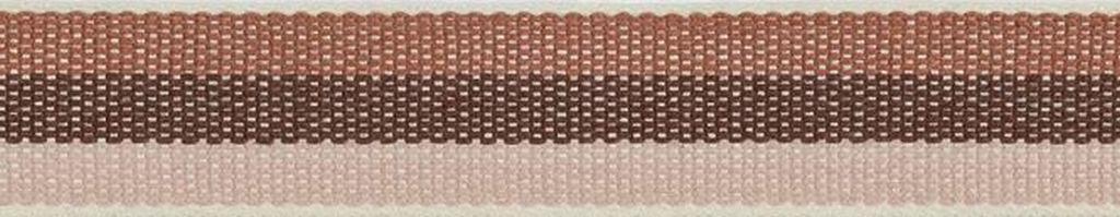 Baumwollband gewebt Streifen 15mm rosa braun altrosa