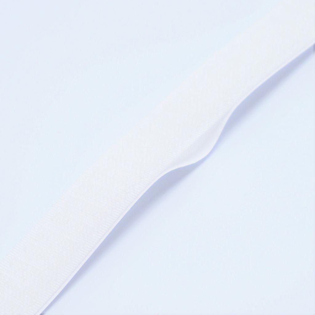 Klettband selbstklebend 20mm Hakenseite weiß
