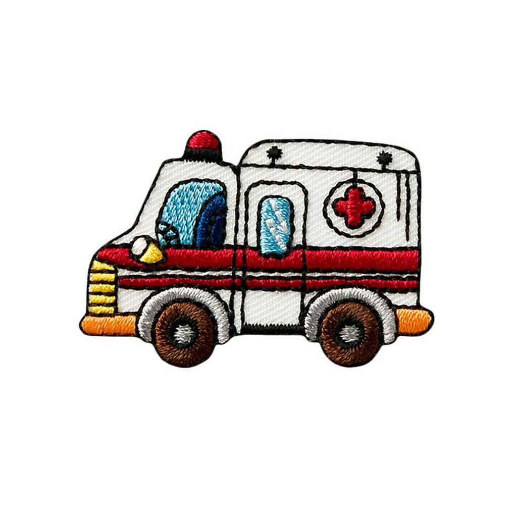 Bügelbild Applikation Krankenwagen