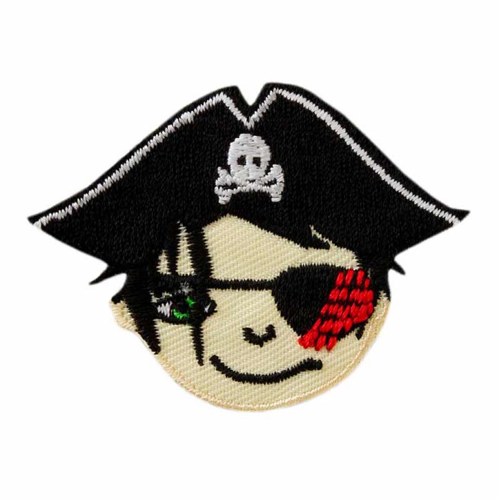 Bügelbild Applikation Piratengesicht